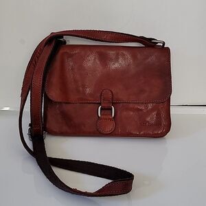 Jack George's Red Leather Cross body Bag